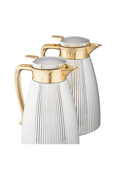 ALSAIF ✨ Ola White and Gold Thermos Set – by Al Saif Company | Luxury that will dazzle you at every gathering ✨