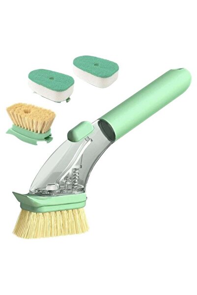 Arabest فرشاة أطباق بموزع صابون، شعيرات سيزال طبيعية لتنظيف الأواني/الأحواض بعمق، وفرشاة مطبخ