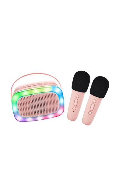 lalarma Set Karaoke Microfon si Boxa Audio Lumini Bluetooth – Party Set ROSE
