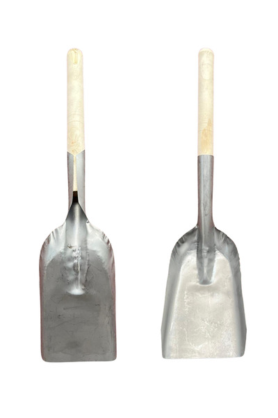 HkTeknik Metal Faraş Çöp Küreği Ağaç Saplı | Kömür-Köz-Soba-Ateş-Mangal-Sıvacı Küreği