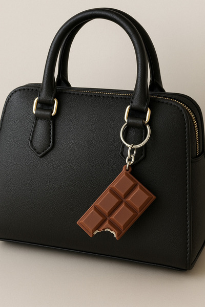 baskıhome3d Çikolata Şeklinde Anahtarlık Çanta Charmı