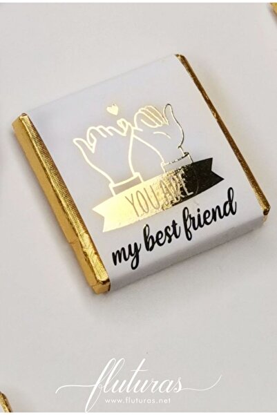 OEM Set 10 bucăți Ciocolată mică 'Cel mai bun prieten al meu' 3,3x3,3cm, 5g/buc