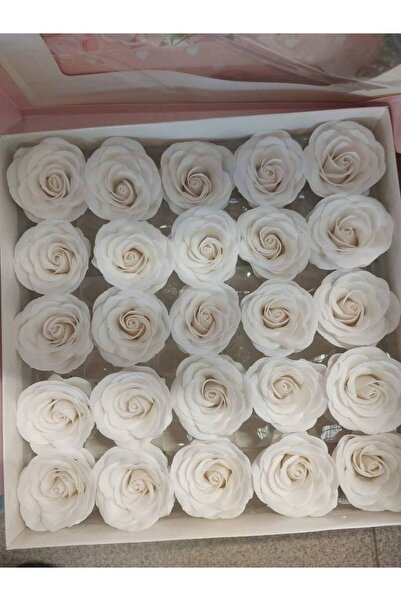 OEM Set of 25 Scented Soap Roses, Cryogenic Look, 7cm