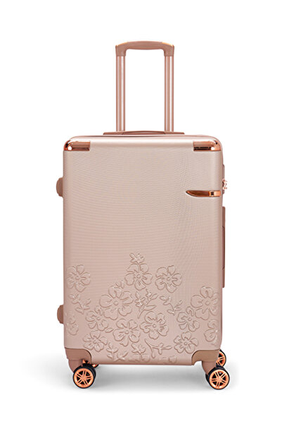 LİMRA A travel bag set consisting of 5 luggage bags of various sizes, made of strong and durable material with a floral design.