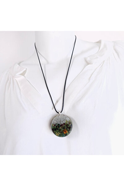 Elvero Field pendant with flowers made of natural semi-precious stones