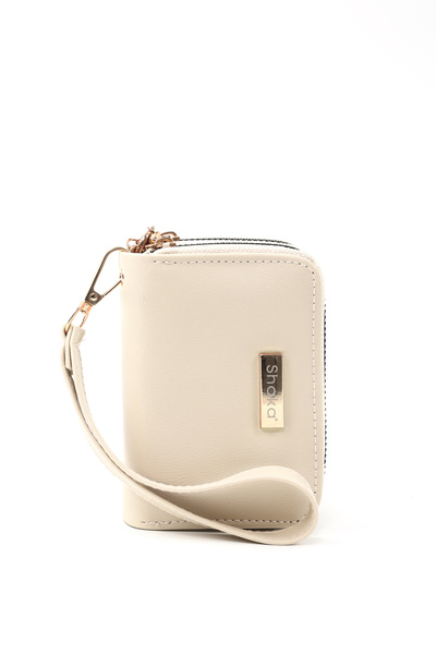 SHAKA Krem Shk266 Faux Leather Wallet with 9 Compartments, Zipper Closure, Card Holder and Coin Compartment
