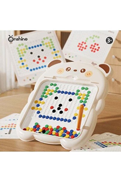 F.A.M.S لوحة رسم مغناطيسية على شكل دب للأطفال - 40 بطاقة نمطية وقلم مغناطيسي