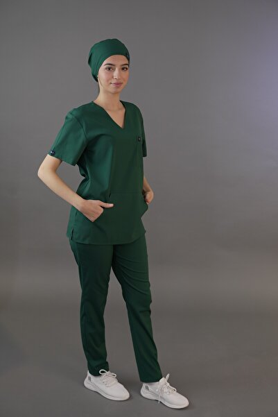 Qule Üniforma Unisex Desensiz Medikal Cerrahi Bone – Doktor ve Hemşire Kullanımı