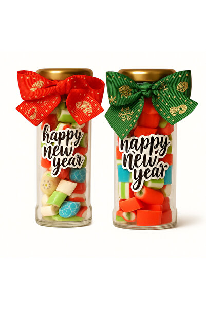 CandyZoo Jar Candy with Bow New Year's 70g 2 Pieces