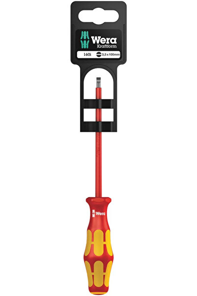 wera 160 i SB VDE Yalıtımlı Düz Tornavida, 0.6 x 3.5 x 100 mm
