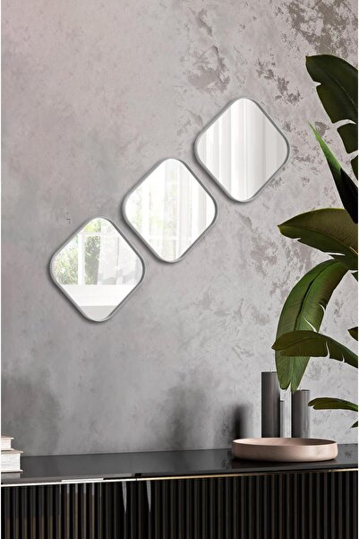 Metpoint Square Mirrored Silver 24X24 Serving Tray for Coffee and Tea (Multi-Purpose)