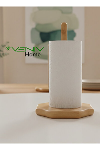 VENİV HOME Bambu Dekoratif Ahşap Kağıt Havluluk Rulo Havluluk 28 cm