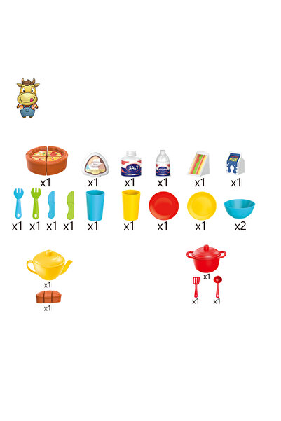 Toybox Kitchen set, Kitchen Accessories Toys Sets With Spray And Light for Kids