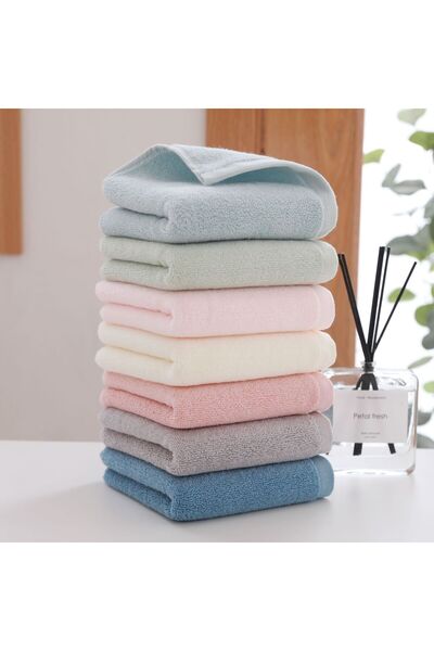 sharpdo Pure Cotton Towel Soft Thick Face Towel Set Comfortable Absorbent Full Cotton Towel 6 Pack Set