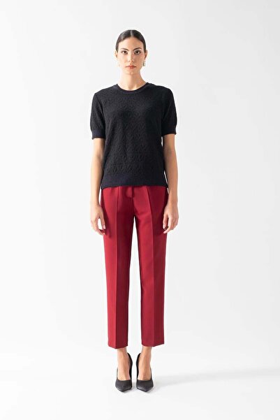 Spazio Tarantinoi Bisiklet Yaka Kısa Kol Triko SİYAH