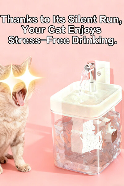 OEM Pet Water Fountain 1.5L - Ultra-Quiet Pump, Continuous Flow with Activated Carbon Filter