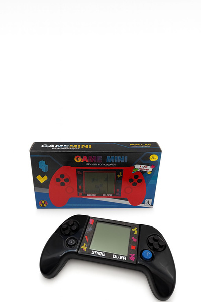 OEM Tetris Game Mini portable console with multiple retro games, black color, 18.5x10.5cm