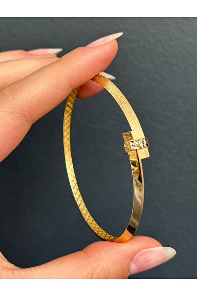 Has Kuyumcum 14 Ayar Altın Mat-Parlak Kelepçe