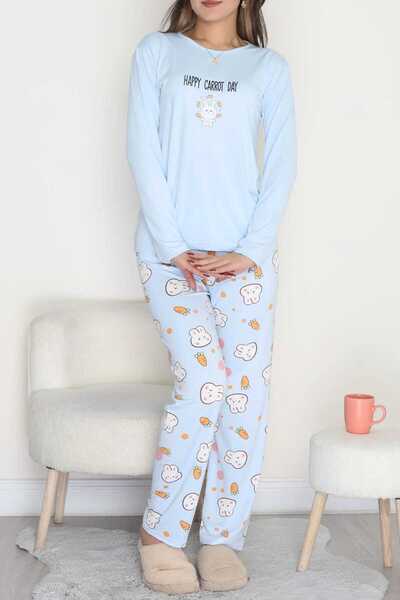 Tatty Underwear Patterned Milan Fabric Pajama Set