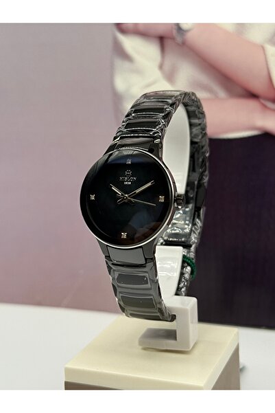 Hislon Pearl Black Women's Watch 5 Atm Waterproof with 3 Years Warranty