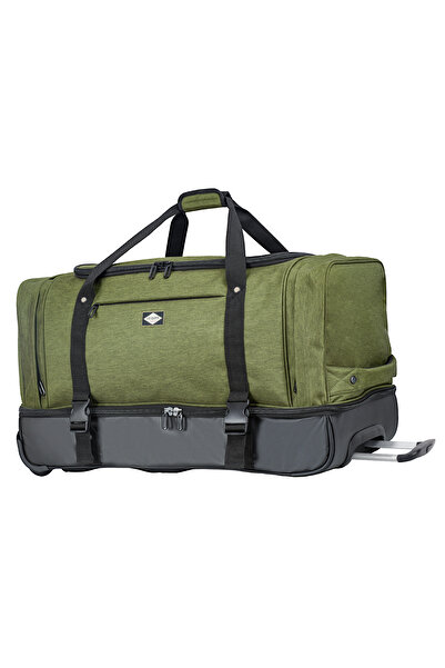 Lee Cooper roller travel bag, 2 compartments, 600D polyester/cotton, 98L, 70 cm, khaki