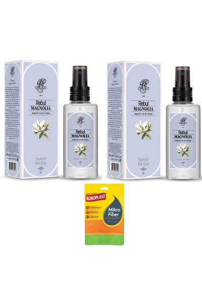 Rebul Magnolıa Kolonya 2 adet 125ml Pet koroplast çok amaçlı mikrofiber bez h...