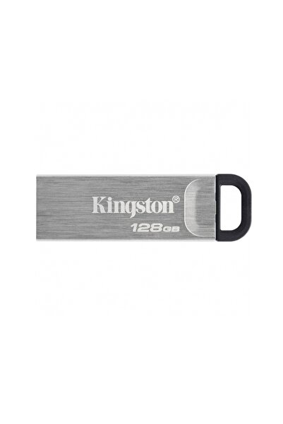Kingston USB Stick 128GB – USB 3.2, High Speed, Metal Case Without Cap, DT Kyson, Black