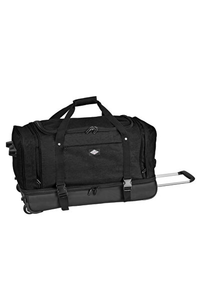 Lee Cooper roller travel bag, 2 compartments, 600D polyester/cotton, 98L, 70 cm, black