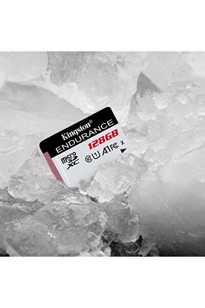 Kingston MicroSD Card 128GB – Endurance, Class 10 UHS-I U1, A1 for Android, Wear-Resistant, SDCE, Black/White