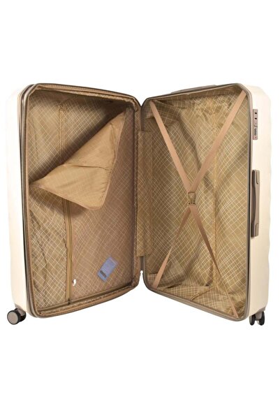 AMENAT 7-piece Fiber Travel Luggage Set, Beige Khaki