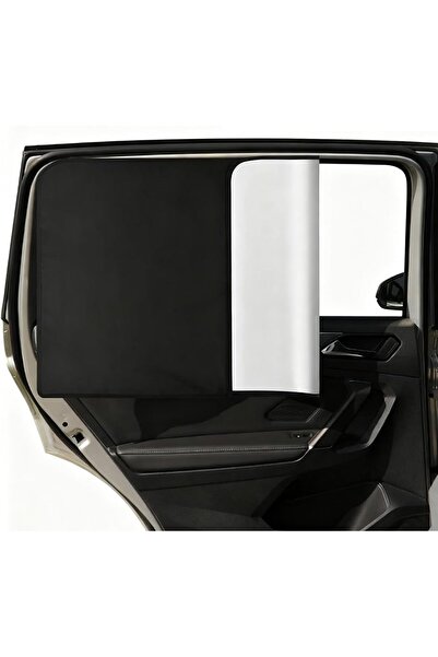 Generic 4-Piece Car Side Window Sunshades – Silver Magnetic Privacy Curtains