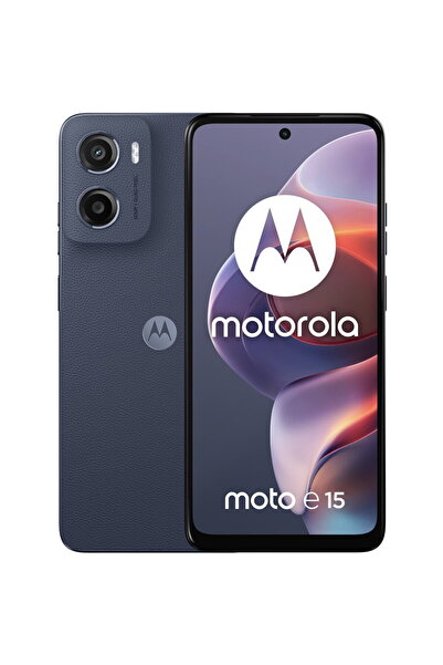 Motorola Telefon mobil e15, Dual SIM, 64GB, 2GB RAM, Denim Blue