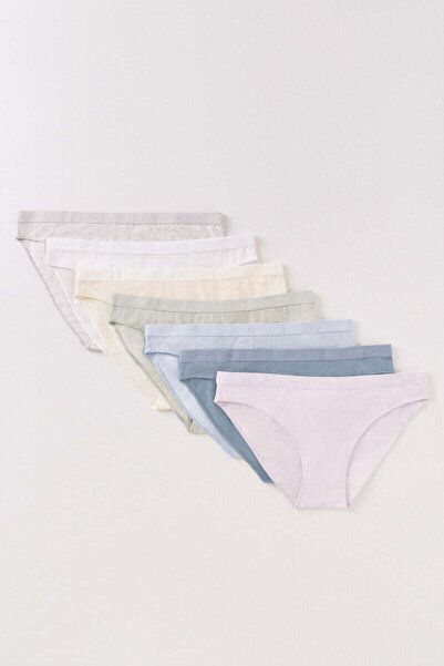 Women'secret Pack of 7 classic cotton logo panties