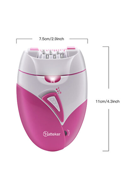Hatteker Electric Portable Hair Removal USB Rechargeable Epilator with Light Smart Epilator