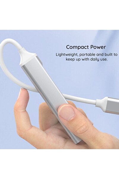 SKYDDAR INNOVATION Docking Station USB-C 4in1 – 1x USB 3.0, 2x USB 2.0, 1x Type-C, sticker set, Grey/White