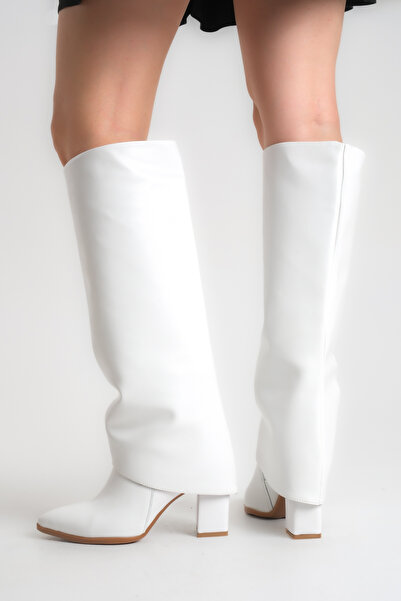 Shoesers Жіночі черевики-боти з особливим дизайном, що знімаються, на товстому каблуці, з гострим носком, на блискавці