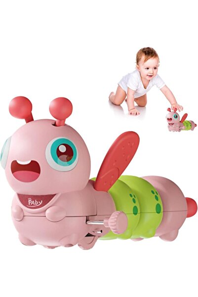 Generic لعبة آزوني كاتربيلر زاحفة تعمل باللف مع موسيقى مضيئة - لعبة تعليمية ل...