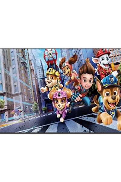 PAW PATROL Children's Room Carpet, Non-slip, Blue/Grey/Red, - CAM-032