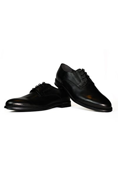 Riva Mancini Men's Leather Shoes, Black - 7011