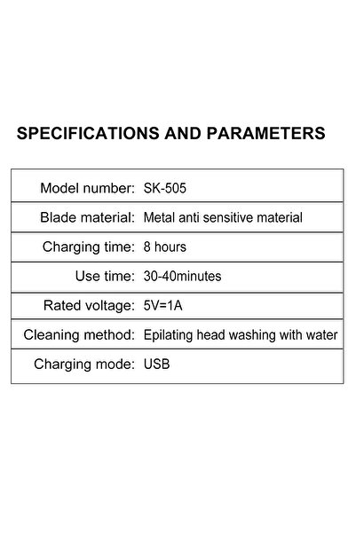 Hatteker Electric Portable Hair Removal USB Rechargeable Epilator with Light Smart Epilator