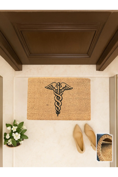 Chandler Home Asclepius 40X60 cm Coco Doormat Medical Symbol