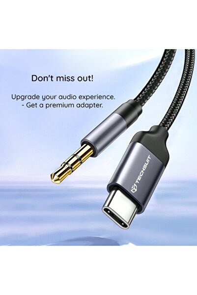 SKYDDAR INNOVATION Premium Audio Adapter FuseXound AC11, Type-C to Jack 3.5mm, Hi-Fi DAC, 0.5m, sticker set, Gray