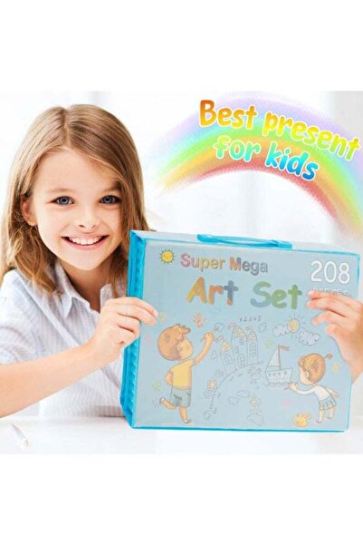 Generic 208 PCS Art Supplies Drawing Art Kit for Kids Adults Set with Oil Pastels Crayons