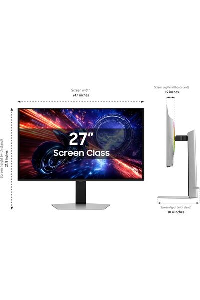 Samsung 27” Odyssey OLED G6 G60SF QHD QD-OLED Gaming Monitor, 500Hz, 0.03ms