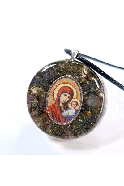 Elvero Medallion Virgin Mary with Child, made of natural stones