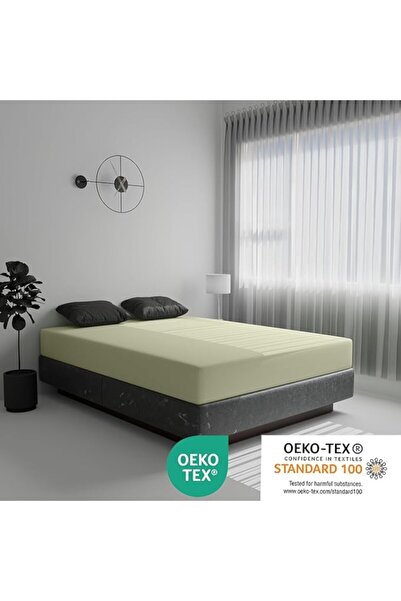 Luofanfei Universal fitted sheet 180x200 cm, soft breathable microfiber, skin-friendly, beige