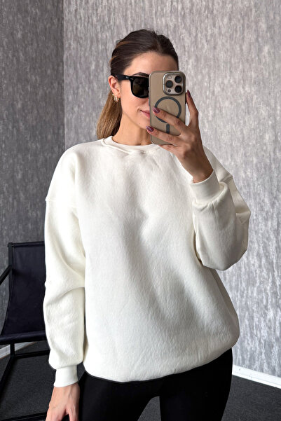 ModaPlaza Γυναικείο φούτερ 3 κλωστών Oversize 21620