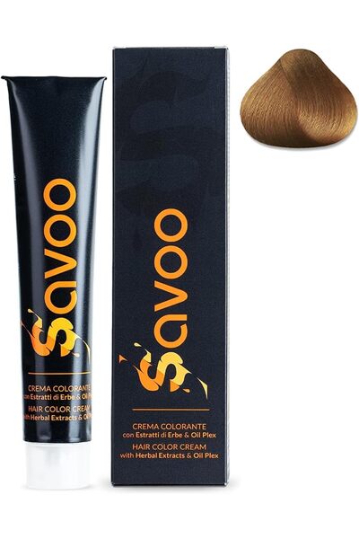 SAVOO Hair Color Cream #7.33 Intense Golden Caramel Blonde – 100ml