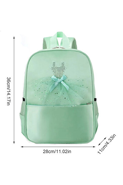 bebeLOGIC Children's bag, bebeLOGIC, Ballerina model, green, 36x28x11cm