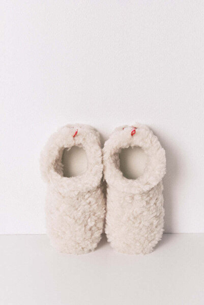 Women'secret Mafalda white fur boots slippers